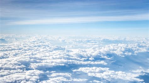 Aerial View Of Clouds Under Light Blue Sky 4K HD Light Blue Wallpapers ...