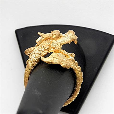 14K Gold Dragon Ring Hand Made. Highly Detailed 8.5 Grams - Etsy