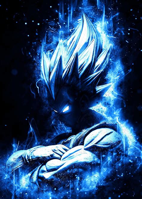 Vegeta Blue Soul' Poster by Syarifkuroakai Art. Displate. Dragon ball ...