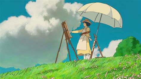 4K, anime, colorful, nature, Studio Ghibli, sky, landscape, anime girls ...