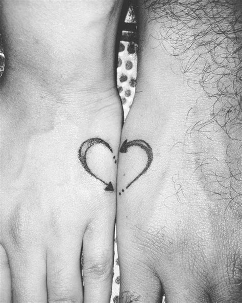 Couples Matching Tattoos for Valentines Day - Half Heart Tattoo # ...