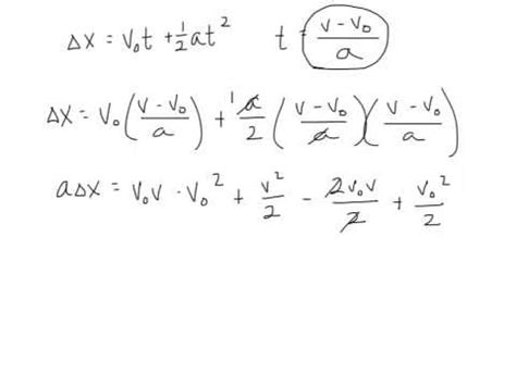 Derivation of kinematic equations: calculus - YouTube