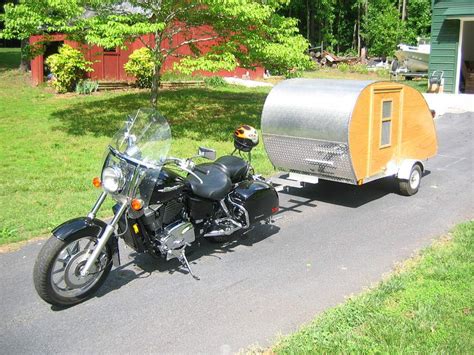 Home-built Teardrop Trailer made for towing with a Honda Shadow ...