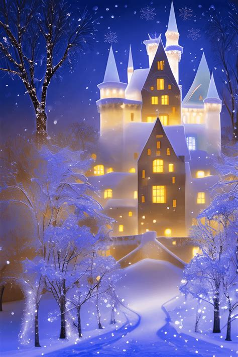 Winter Wonderland Castle · Creative Fabrica