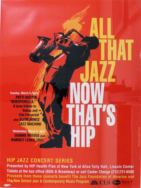 All That Jazz Now That's Hip Vintage Concert Poster from Alice Tully ...