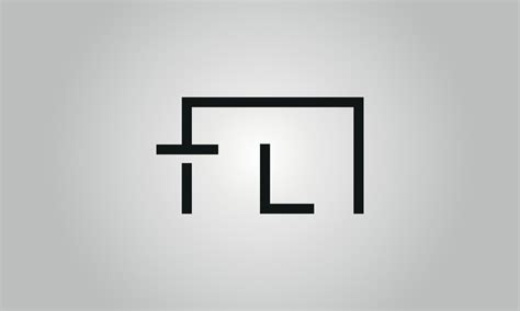 Letter TL logo design. TL logo with square shape in black colors vector ...