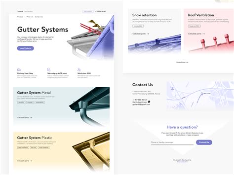 Gutter Systems Landing Page by Alex Zolotukhin on Dribbble