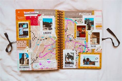 Aesthetic scrapbook layouts | Travel journal scrapbook, Scrapbook book ...