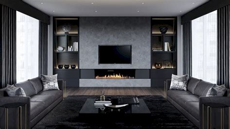 70 Light & Grey Living Room Colous Scheme Decor Ideas | Black living ...