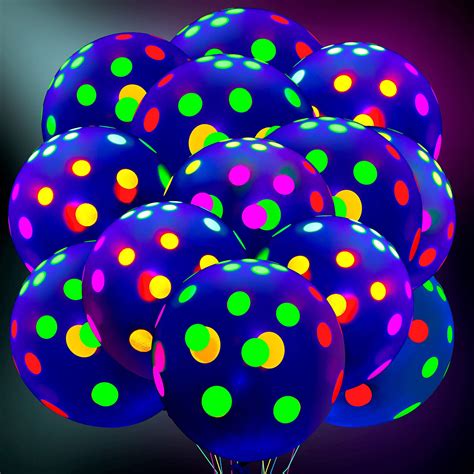 Buy 50 Pcs Glow in The Dark Balloons Neon Balloons Decoration Neon ...