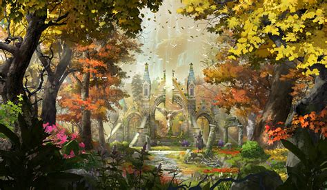 elf Fairy fall Forest Environment by sunbyungsoo : r/ImaginaryTemples