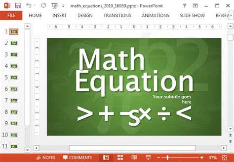 Animated Math Equations For PowerPoint Presentations - SlideHunter.com