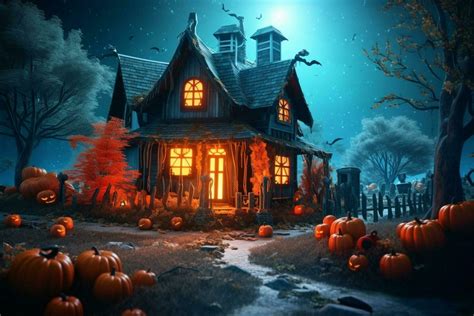 Haunted house on halloween celebration concept. Spooky house halloween ...