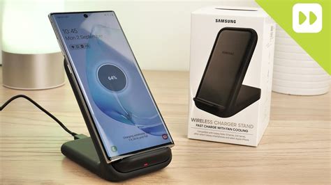 Official Samsung Fast Wireless Charger Stand EU Plug 15W - Black