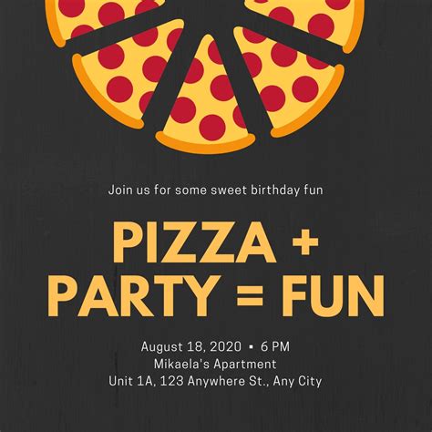 Farewell Pizza Party Invitation