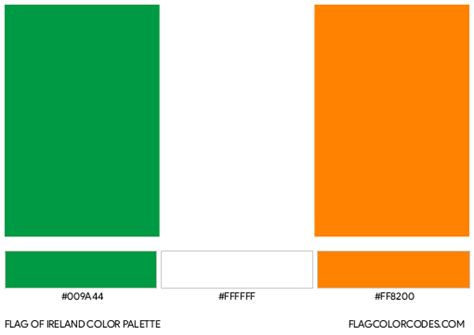 Ireland flag color codes