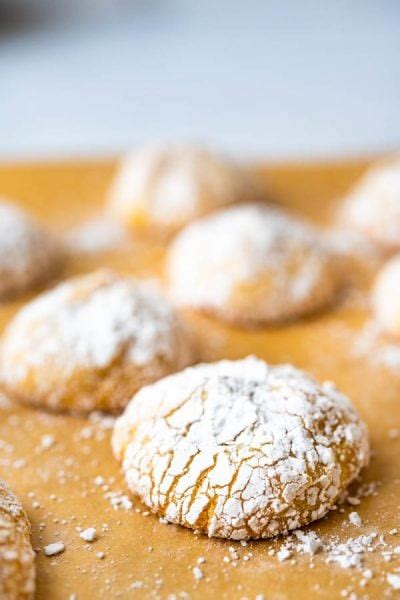 Chewy Ricciarelli - Italian Almond Cookies - Garlic & Zest