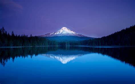 blue, Mountain, Lake, Reflection, Forest, Oregon Wallpapers HD ...