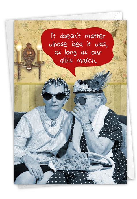 NobleWorks Funny Happy Birthday Greeting Card Retro Old Woman Humor ...