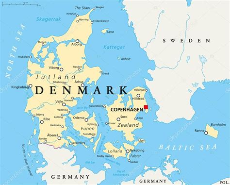 Denmark Political Map