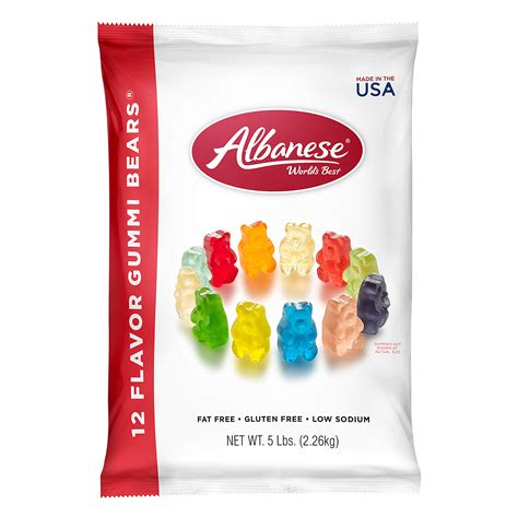 Buy Albanese World's Best 12 Flavor Gummi Bears, 5lbs of Candy Online ...