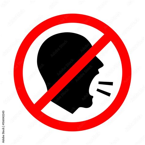 Don't Shout. Vector Illustration Of A Keep Quiet and Shouting Is Not ...