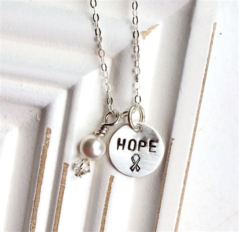 Hope Necklace Inspirational Necklace Awareness Jewelry Awareness ...