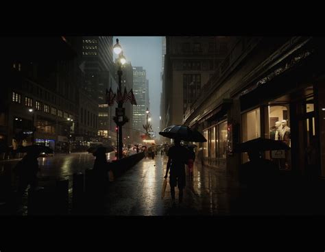 A rainy New York City street framed like a movie shot [1400×1090 ...