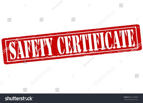 Stamp Text Safety Certificate Inside Vector Stock Vector (Royalty Free ...