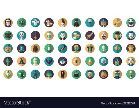 Bundle halloween icons Royalty Free Vector Image