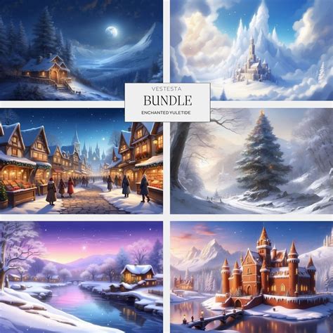 Yuletide Charm Art Collection Part 2: Enchanted Yuletide 6-piece ...