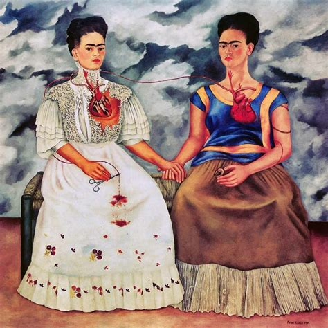 Frida Khalo- The Two Fridas - Canvas OR Print Wall Art - Walmart.com ...