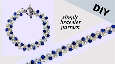 10 mins diy bracelet. simple beading pattern for beginners - YouTube