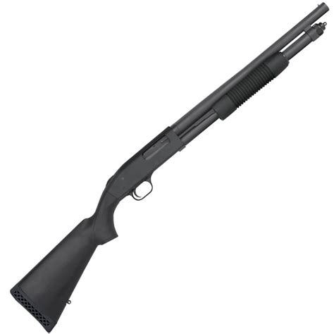 Mossberg 590 7-Shot Black 12 Gauge 3in Pump Shotgun - 18.5in - Black ...