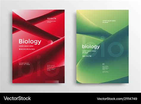 Biology modern poster design Royalty Free Vector Image