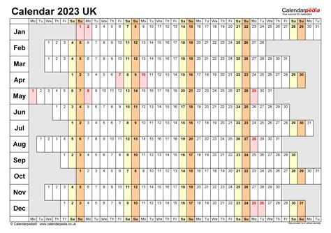 2023 Calendar Word Version - Time and Date Calendar 2023 Canada