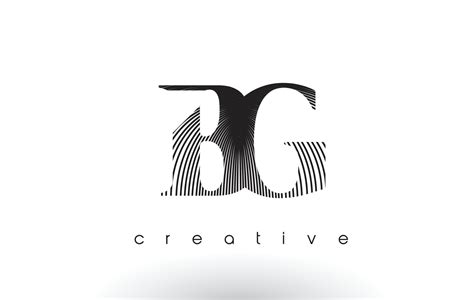 BG Logo Design With Multiple Lines and Black and White Colors. 4872875 ...