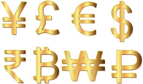 Currency Symbols Transparent Clip Art Image | Gallery Yopriceville ...