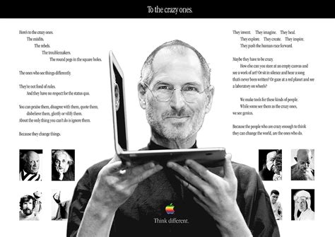 Apple Poster THINK DIFFERENT - Steve Jobs & The Crazy Ones | Steve jobs ...