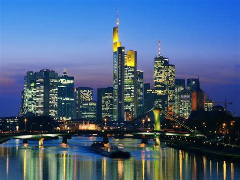 skyline, Night, Frankfurt, Germany, Cityscape, City, 4000x3000 ...