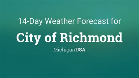 City of Richmond, Michigan, USA 14 day weather forecast