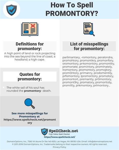 How To Spell Promontory (And How To Misspell It Too) | Spellcheck.net