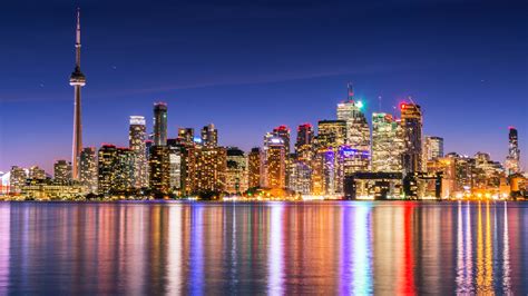 Toronto Skyline Wallpaper 4K, Skyscrapers, Canada, Cityscape