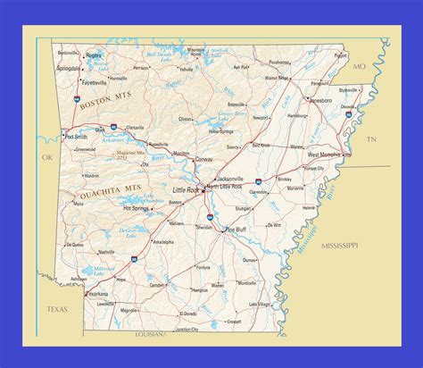 Map of Arkansas | Political, Physical, Geographical, Transportation ...