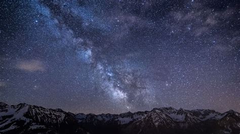 1366x768 Mountains Night Sky Laptop HD ,HD 4k Wallpapers,Images ...