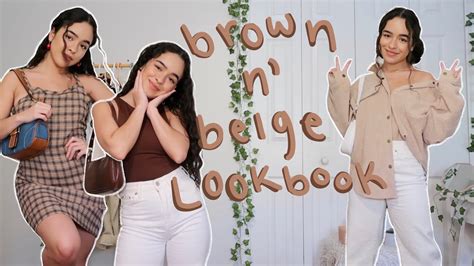 my spring brown n' beige outfits! *aesthetic, cute, + casual* - YouTube