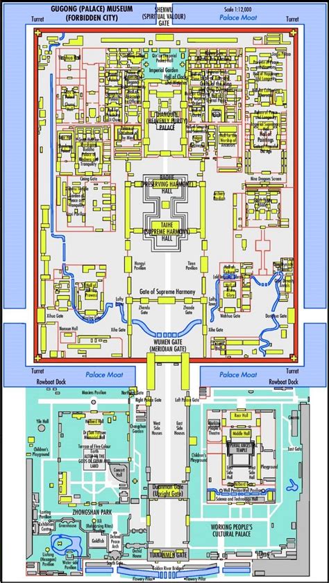 Forbidden City map | Forbidden city, China architecture, Beijing