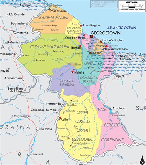 Mapas da Guiana | MapasBlog