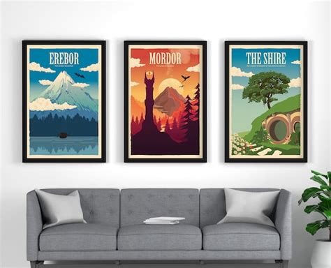 16 x 20 Lord of the Rings Silhouette Poster Prints Art & Collectibles ...