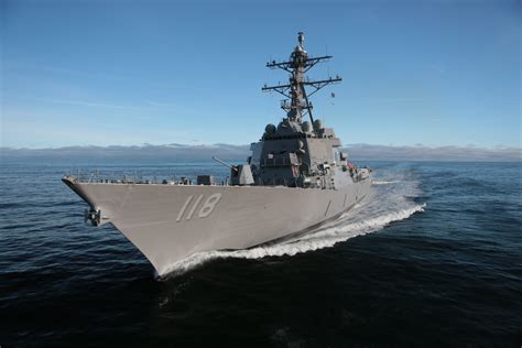 Future USS Daniel Inouye (DDG-118) during sea trials in the Northern ...